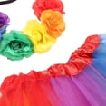thumbnail image 5 of Conjunto de disfraz de Halloween, faldas de tul coloridas, accesorios para el cabello de rosas artificiales, conjunto de corona para fiesta de graduación, 5 of 5