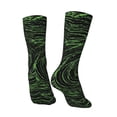 thumbnail image 4 of Shallow Water Socks Green Vortex Print Trendy Stockings Breathable Outdoor Socks Spring G, 4 of 7