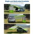 thumbnail image 4 of JOYTUTUS Versatile Vehicle Awning with 3 Removable Sides,UV50+ and Waterproof, SUV Camping Sunshade with Storage Pockets(Gray Green,11.5FT * 7.9FT), 4 of 7
