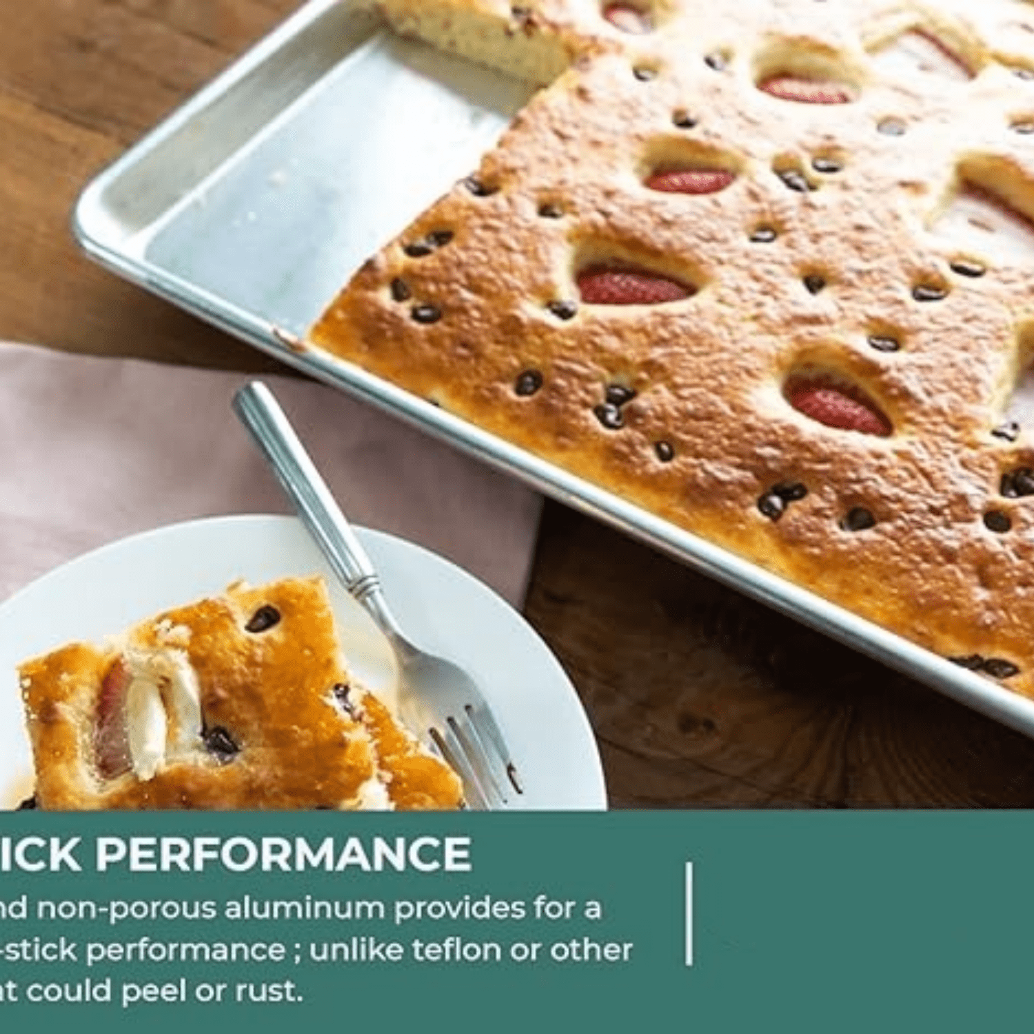 Quality Cookie Sheet Pan - 4 Pack Aluminum Half Sheet Baking Pan  Home Living - This 18x13 Baking Sheet Set is Rust & Warp Resistant, Heavy Duty, of Thick Gauge