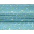 thumbnail image 4 of oneOone Velvet Turquoise Blue Fabric Stripe & Triangle Geometric Craft Projects Decor Fabric Printed By The Yard 58 Inch Wide, 4 of 5