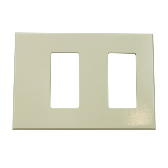 Lightolier Controls FB2SLAL Multi 2-Gang Faceplate Wall Plate, Almond