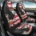 thumbnail image 3 of ZIATUBLE American Flag Eagle Auto Seat Cover Car Stretchy Front Seats Cover for Women Pack of 2 for Most Vehicles SUV Trucks Driver Seat Covers Auto Interior Accessories for 4th of July, 3 of 7