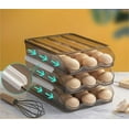 thumbnail image 4 of Large Capacity Egg Holder for Refrigerator, Egg Fresh Storage Box for Fridge, Egg Storage Container Organizer Bin, Clear Plastic Storage Container (2 Layer), 4 of 5