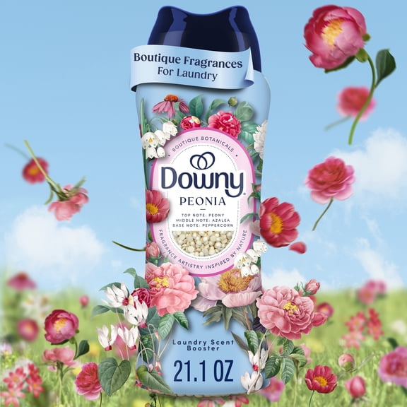 Downy Laundry Scent Beads Boutique Botanicals In-Wash Scent Booster, Peonia Scent, 21.1 oz
