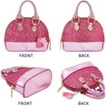 thumbnail image 4 of Cartera con purpurina para niñas pequeñas, cartera pequeña a la moda con forma de cúpula cruzada de princesa Zhivalor WMZL-599-2, 4 of 4