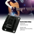 thumbnail image 3 of Guitar Metal Bridge, Hardtail Professional Easy Installation Electric Guitar Saddle Bridge Rugged with Tool Set for Bass GA905 Black, 3 of 7