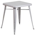 thumbnail image 1 of Flash Furniture 28" Square Metal Cafe Dining Table in Silver, 1 of 9