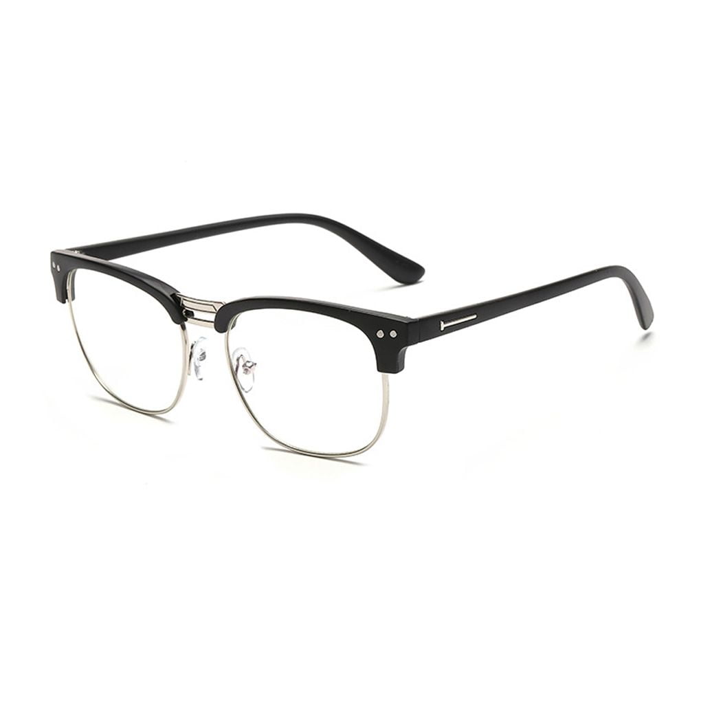 clear half frame glasses