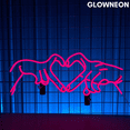thumbnail image 2 of Glowneon Hand Heart Neon Sign, Wedding Led Sign, Valentine's Day Gift, 2 of 5