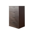 thumbnail image 3 of Levy Tall Dresser Chest, 4 Jumbo Drawers, Farmhouse Dark Brown Wood Finish, 3 of 5