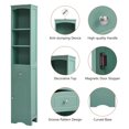 thumbnail image 5 of Tall Bathroom Cabinet, Freestanding Bathroom Storage Cabinet with Drawer and Door, Narrow Linen Storage Cabinet with Adjustable Shelves for Home, Bathroom, Kitchen, Anti-Tipping, Green, 5 of 9