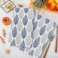 thumbnail image 3 of Navy Blue Grey Leaves Kitchen Towels Set of 4, Summer Tropical Plant Aesthetics Soft Microfiber Dish Towels, Absorbent Quick-Dry Washable Dishcloths for Kitchen Cleaning, Drying Dishes, 18x28 Inches, 3 of 9