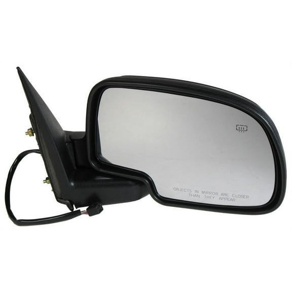 TRQ Gloss Black Power Heated Side View Mirror Passenger RH for Chevy GMC Truck MRA05374 Fits select: 1999-2002 CHEVROLET SILVERADO, 2000-2002 CHEVROLET TAHOE