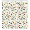 thumbnail image 3 of Ambesonne Cartoon Animal Shower Curtain, Grunge African, 69"Wx75"L, Multicolor, 3 of 3