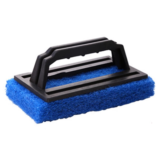 Inteprter Cepillo de esponja de cocina con mango, herramienta para quitar manchas en el hogar, para azulejos, bañera, fregadero de vidrio Cocina y Comedor Azul Inteprter HA001133-02