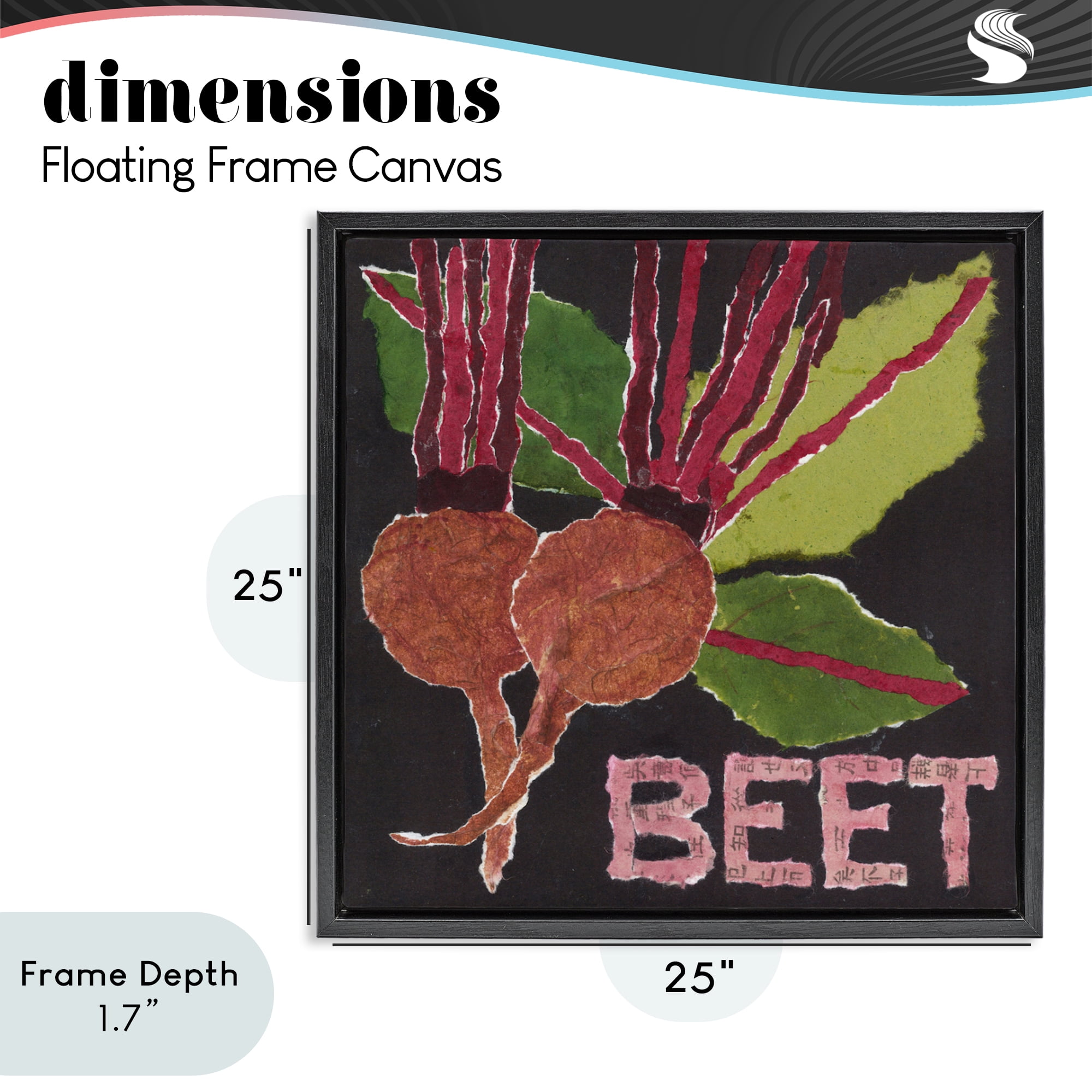 Stupell Industries Beets Root Vegetable Black Framed Floater Canvas Wall Art, design by Nancy Overton