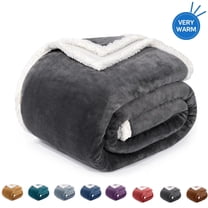 Evlmd Sherpa Throw Blanket for Couch Sofa - Fuzzy Soft Cozy Blanket for Bed, Fleece Thick Warm Blanket for Winter, Royal Blue Fall Winter Throw Blanket, 39x51 Inches