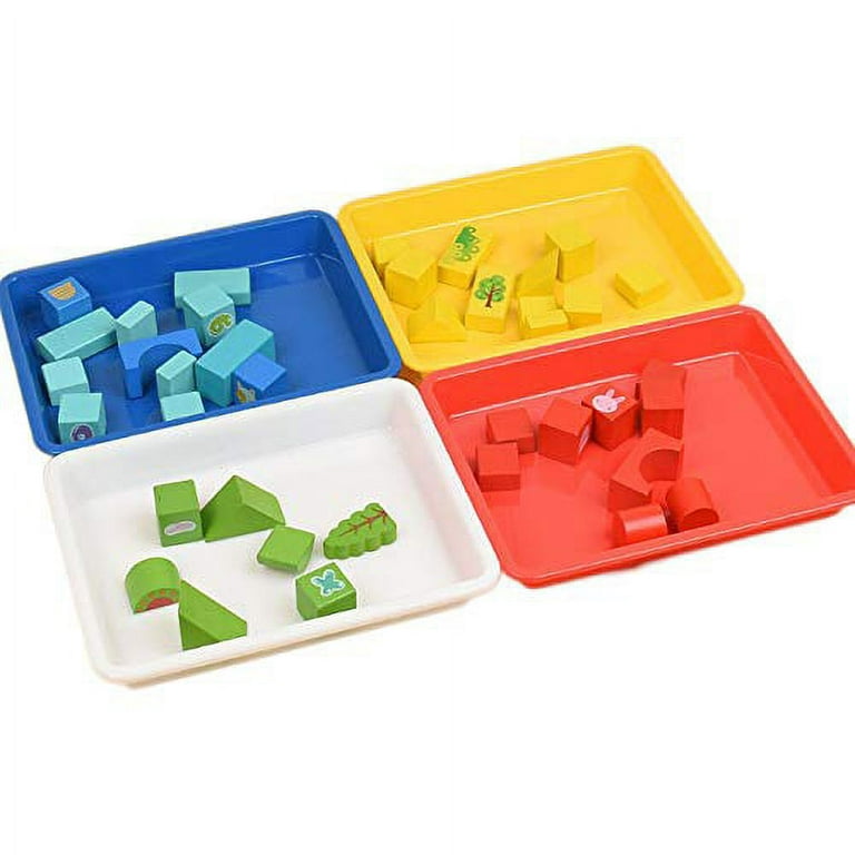 20 Pcs Activity Plastic Trays, Multicolor Plastic Art Trays, Activity  Plastic Art Trays for Kids, Stackable Arts and Crafts Organizer Tray  Serving