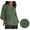 Army Green, variant on Fesfesfes Women's Trendy Tee Summer Half-Batwing Sleeves Solid Color Crew Neck Tops Home Daily Wearing Curved Hem with Side Slits T-shirt(Black,S)