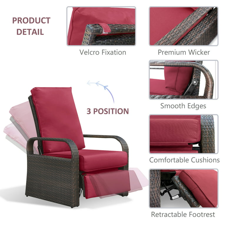 ATR Recliner Cushion Cover | Patio Wicker Recliner Cushion Cover