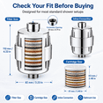 thumbnail image 3 of Shower Filter with 2 Replaceable Cartridges, 20-Stage High Output Shower Water Filter, Universal, 3 of 8