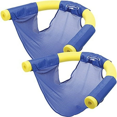 - SwimWays (Set/2) Summer Fun Floating Pool Noodle Sling Mesh Chairs - Blue