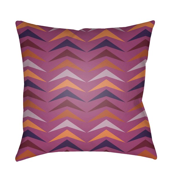 20" Burgundy and Orange Seamless Patterned Square Throw Pillow Cover