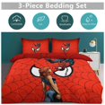 thumbnail image 2 of a2554 Spiderman Crawl Ensemble de Lit 3 Pcs - Comprend une Couette Réversible et un Ensemble de Draps Literie - Microfibre Résistante à la Décoloration Simple jfr2554(200x200cm 78x78 Po), 2 of 5
