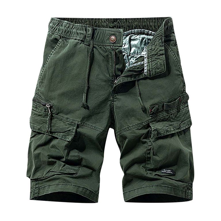 【U LAN】Senti Walk Cargo Bermuda Pants Zanvin Mens Flat Front Shorts, Mens Cargo Shorts Clearance