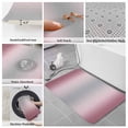 thumbnail image 4 of Pink and Grey Gradient Bathroom Rugs Set Minimalist Abstract Ombre Modern Art Non Slip Absorbent Soft Bath Mats 3 Piece Set with Bathroom Rug, U-Shaped Floor Mat, Toilet Seat Cover Small Size, 4 of 9