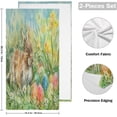 thumbnail image 2 of Watercolor Easter Bunny and Easter Eggs on Green Grass Hand Towels, Kitchen Towel Ultra Soft and Absorbent,Decorative Fingertip Face Towel for Bathroom Hotel, 2 PCS, 28.3"x 14.4", 2 of 5