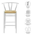 thumbnail image 2 of Amish Bar Stool in White, 2 of 10
