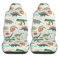 thumbnail image 1 of LAKIMCT Dinosaur Cartoon Pattern Car Seat Covers Vehicle Front Seat Covers Universal Fit Seat Protector, 1 of 9