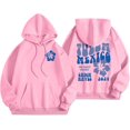thumbnail image 1 of Pink Graphic Hoodie For Women 2024 Cute Preppy Sweatshirt Long Sleeve Drawstring Pullover Tops With Pockets, 1 of 5