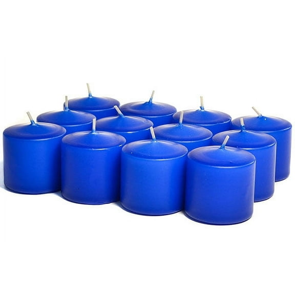 3 Boxes of Unscented Royal Blue Votives 15 Hour Votive Candles Pack: 12 per box 1.5 in. diameter x 2.25 in. tall