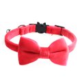 thumbnail image 2 of Flmtop Pet Collar Beautiful Adjustable Bowknot Shape Decorative Pet Accessories for Cat Dog Red, 2 of 9
