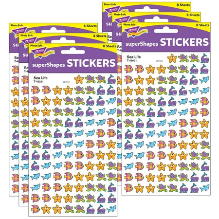 UPC: 0194629032815 | TREND Sea Life superShapes Stickers 800 Per Pack 6 Packs