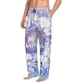 thumbnail image 6 of Salouo Round Snow Merry Christmas Print Pajama Pants for Men, Lounge Pants Elastic Waistband Casual Men's sleepwear Loungewear Sleep Pajama Pant -Medium, 6 of 7