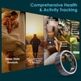 thumbnail image 4 of Health Tracking Ring, Suitable for Both Men and Women, 5ATM Waterproof, Activity/Sleep/Temperature Monitoring, Family Care Mode, Compatible with Android and iOS.Black, 4 of 10