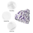 thumbnail image 3 of Pofeuu Lavender Flowers Print Beanie Hat for Men Women Knit Winter Hat Warm Cuffed Skull Beanie Slouchy Soft Unisex, 3 of 6