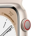 thumbnail image 2 of Restored Apple Watch Series 8 (GPS+Cellular, 45mm) - Starlight Aluminum Case - Starlight Sport Band (Refurbished), 2 of 5