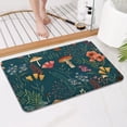 thumbnail image 3 of Colorful Mushroom Flower Dark Green Pattern Bathroom Rugs Mat,Non Slip Microfiber Bathroom Rug,Rubber Backing,Soft Bathroom Mats for Bathroom Floor,Tub and Shower,17x27in(43x68cm), 3 of 4