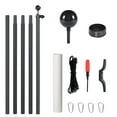 thumbnail image 4 of Thehsnt Garden Flag Stand, Outside in Ground Flag Pole, 25FT Sectional Extra Thick Flagpole Kit, Heavy Duty Aluminum Alloy Outdoor Flag Poles for Yard, Residential or Commercial, 4 of 9