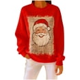 thumbnail image 2 of Craaazy Christmas Printed Long Sleeve Shirts for Women Crewneck Funny Santa Pullover Xmas Tops Gifts, 2 of 6