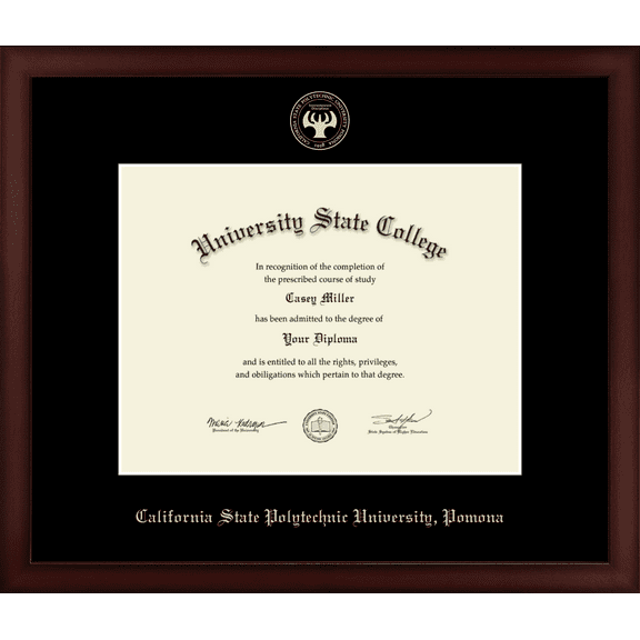 California State Polytechnic University, Pomona Diploma Frame, Document Size 11" x 8.5"
