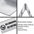 thumbnail image 3 of 4Pcs Non Smoking Desk Logo Display Signs Double Side Stainless Steel Metal Warning No Smoking Table Sign, 3 of 7