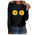 thumbnail image 1 of Pompotops T-shirt à Manches Longues Col Rond et Imprimé Femme, 1 of 5