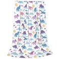 thumbnail image 2 of Pofeuu Dinosaur Print Ultra-Soft Micro Fleece Blanket,for Bed Or Sofa,All Season Throw Blankets Flannel Blanket-50"x40", 2 of 7