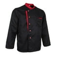 thumbnail image 4 of Chaqueta Chaqueta Baker Ropa Chaqueta de Trabajo Manga Larga Chef Gastronomía Un Negro 3XL Yuyangstore chaqueta de chef hombres uniformes mujeres, 4 of 8